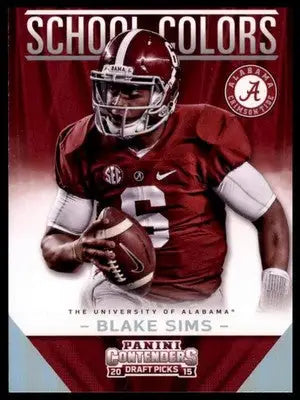 Blake Sims 2015 Panini Contenders Draft Picks School Colors #9 Alabama Crimson - Football Card Single