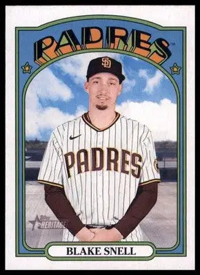 Blake Snell 2021 Topps Heritage #669 San Diego Padres - Baseball Card Single