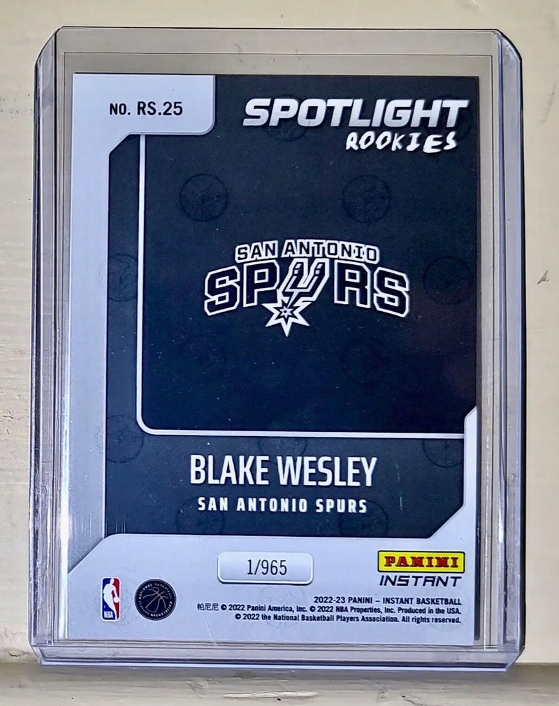 Blake Wesley 2022-23 Panini NBA #25 Spotlight Rookies Card 1/965