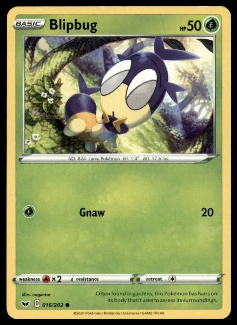Blipbug 016/202 Swsh01: Sword & Shield Regular Pokemon - Pokémon Card Single