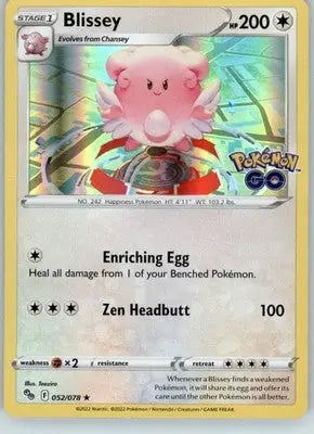 Blissey - Pokemon GO - 052/078 - Holo LP