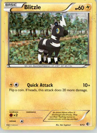 Blitzle - 6/12 - McDonald’s Promos 2011 - 006/012 - Holo HP - Pokémon Card Single