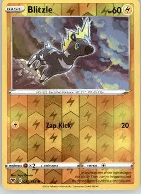 Blitzle - SWSH04: Vivid Voltage - 053/185 - Reverse Holo LP - Pokémon Card Single