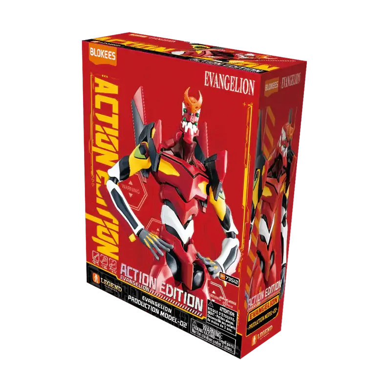 Blokees Evangelion Action Edition Model Kit - Unit 02 - Action Figure & Toy