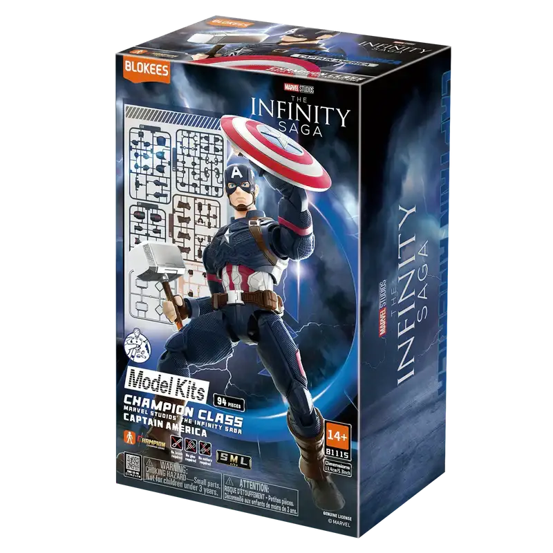Blokees Marvel Champion Class Model Kit - Captain America - Collectibles
