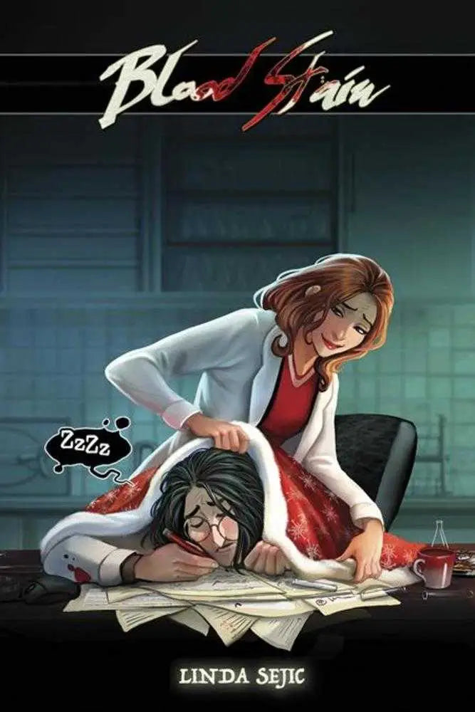 Blood Stain Collected Edition hardcover book cover featuring mad scientist theme
