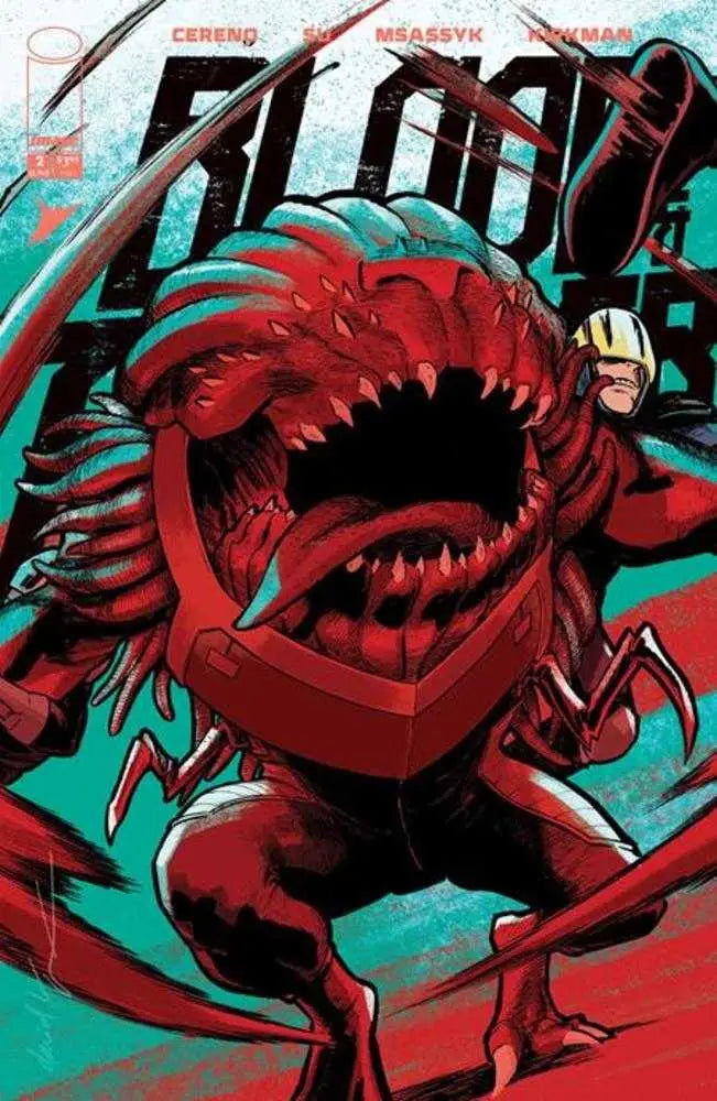 Comic book cover with a monstrous creature from Blood & Thunder #2 Cover B David Lopez Variant