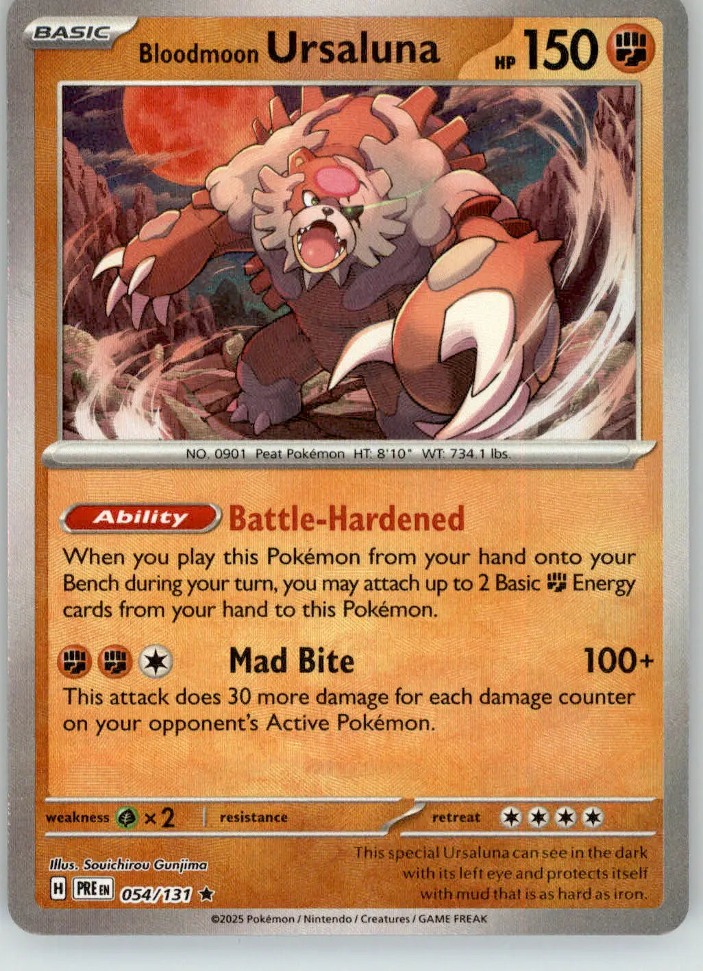 Bloodmoon Ursaluna - Poke Ball Pattern - Prismatic Evolutions - 054/131 Holo NM