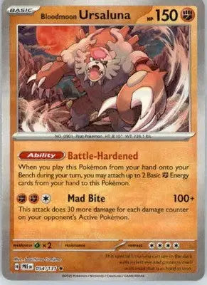 Bloodmoon Ursaluna - Poke Ball - SV: Prismatic Evolutions - 054/131 - Holo NM - Pokémon Card Single