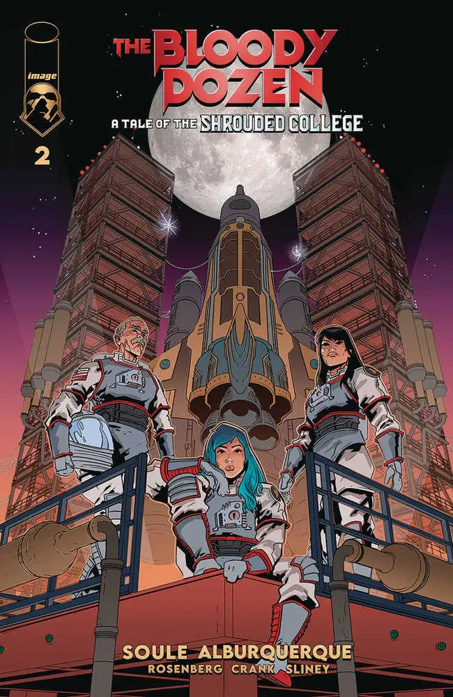 Comic book cover of Bloody Dozen A Tale Of The Shrouded College #2 with armored characters