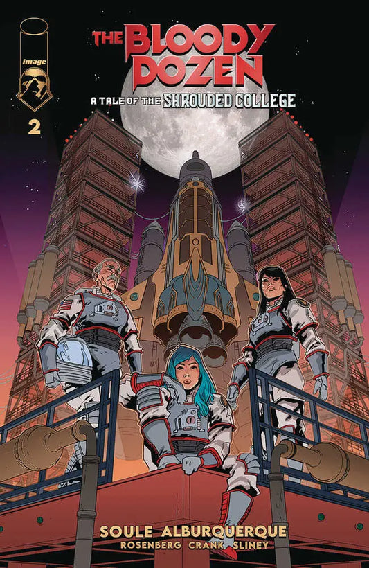 Comic book cover of Bloody Dozen A Tale Of The Shrouded College #2 with armored characters