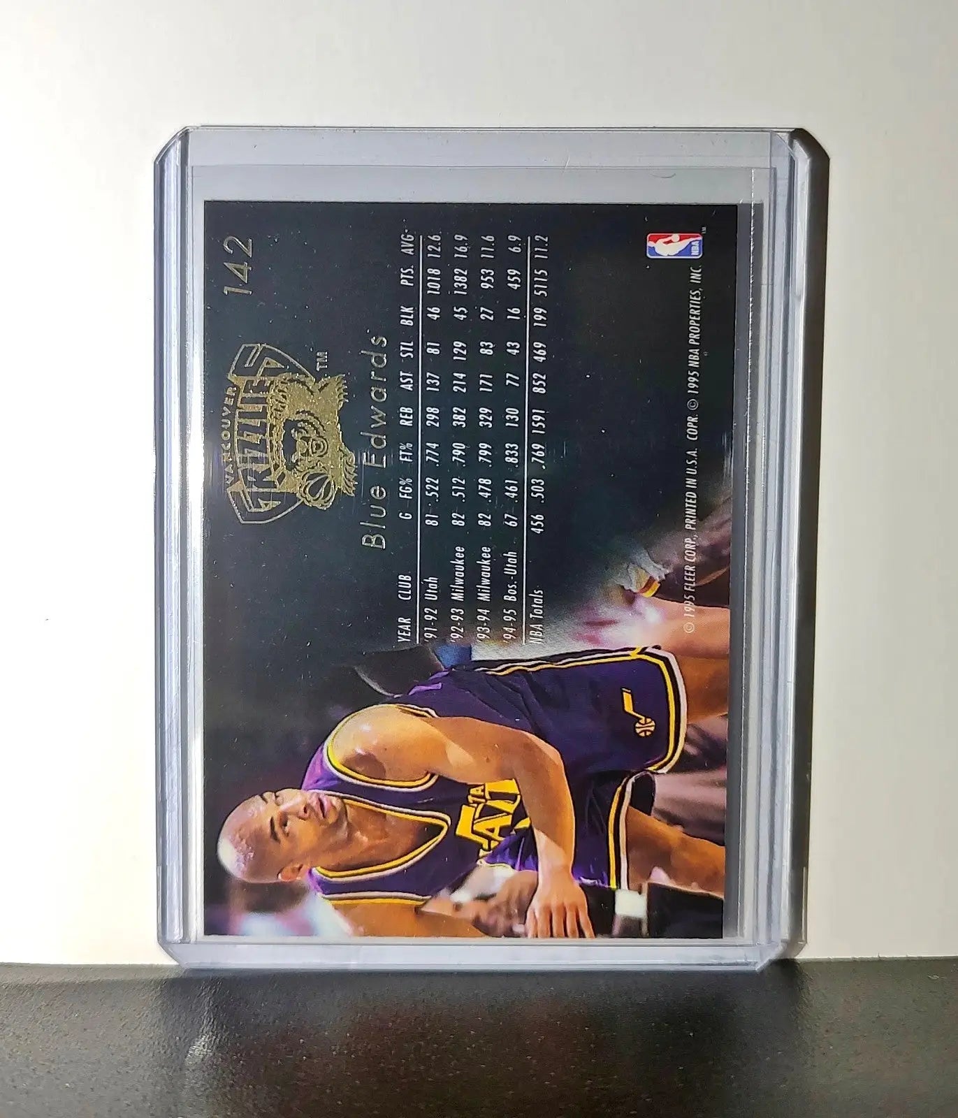 Blue Edwards 1995-96 Flair NBA #142 Card Vancouver Grizzlies - Basketball Card Single