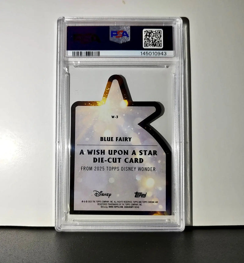 Blue Fairy 2025 Topps Chrome Disney #W-3 Wish Upon A Star Die Cut PSA 10 - Non-Sports Card Single