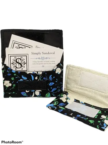 Blue Flowers Re-useable *gift card holder * business card holder *credi ID:33302 - General Merchandise