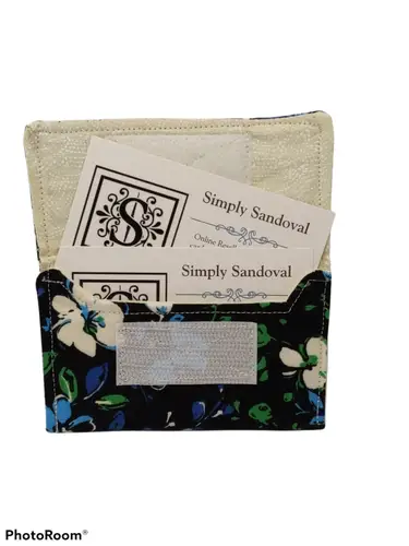 Blue Flowers Re-useable *gift card holder * business card holder *credi ID:33304 - General Merchandise