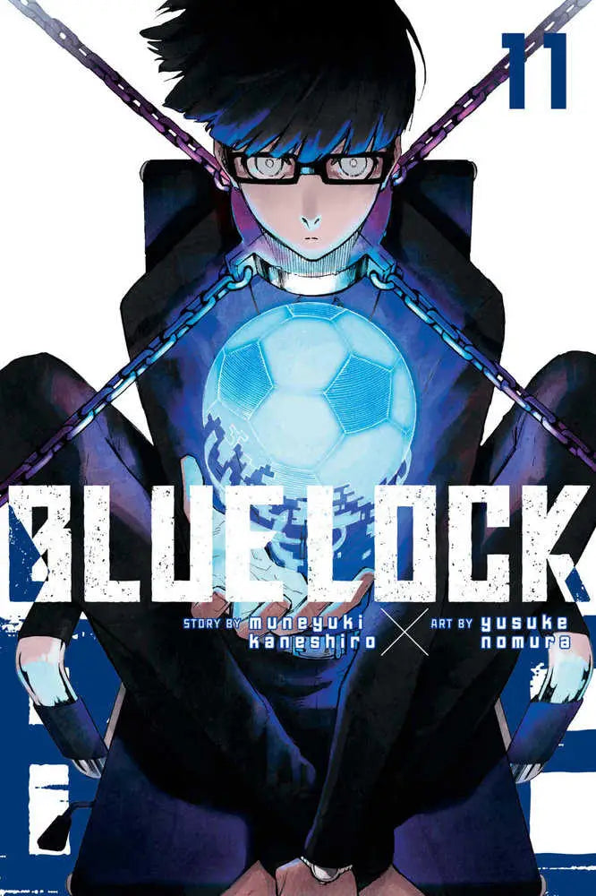 Blue Lock 11 manga volume featuring Rin Itoshi holding a glowing soccer ball
