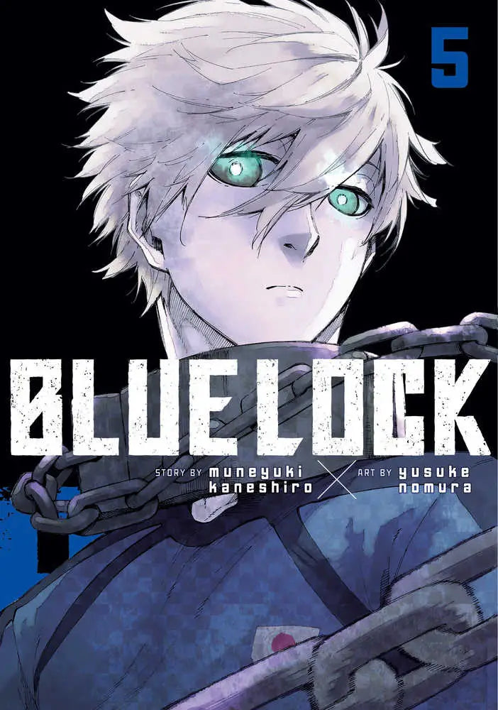 Blue Lock graphic novel volume 05 featuring manga comic with male character and chains