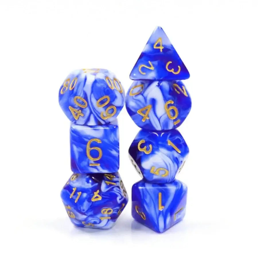 Blue Porcelain RPG Dice Set - Other