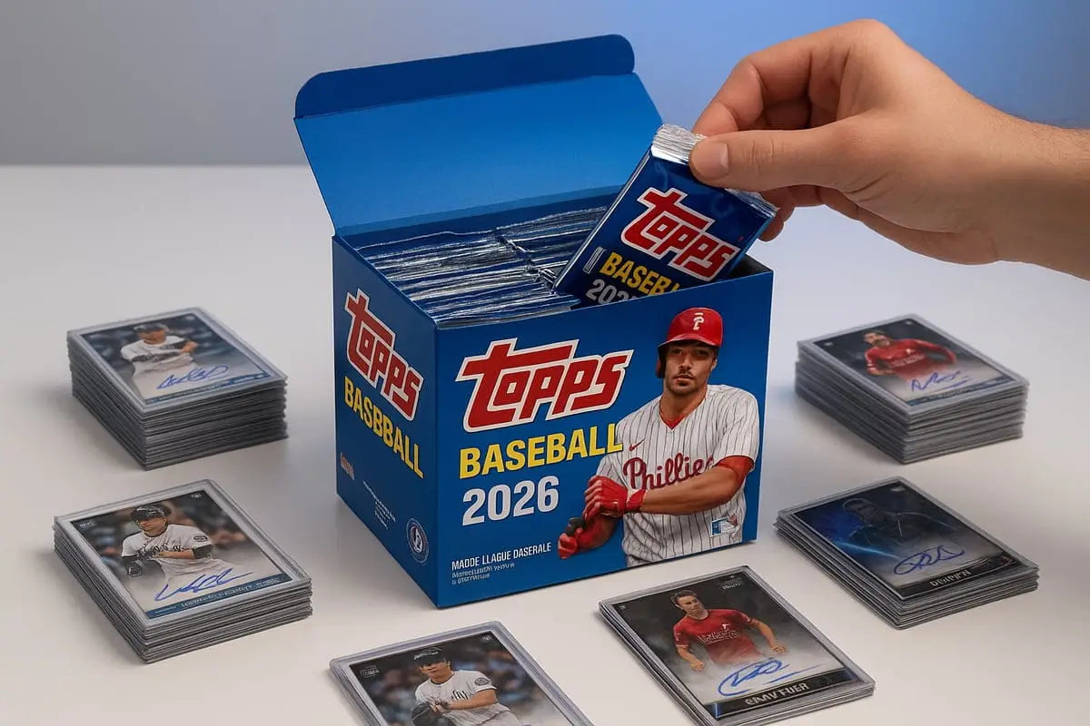 Blue Topps hobby box 2026 with Phillies player on front