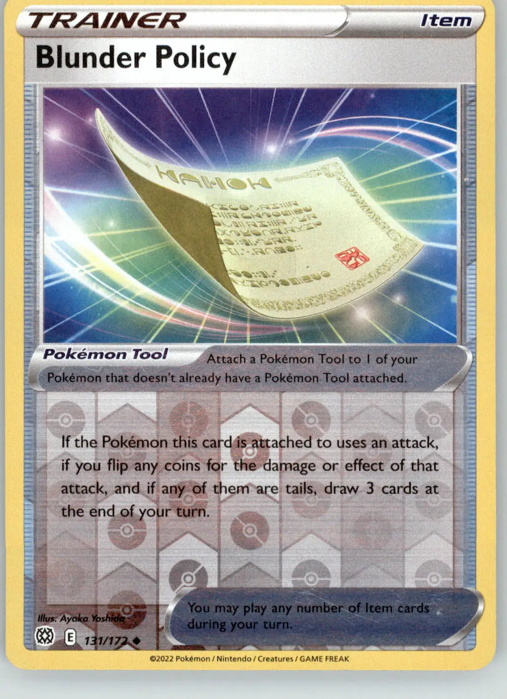 Blunder Policy - Brilliant Stars - 131/172 - Reverse Holo LP Pokemon - Pokémon Card Single