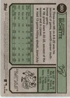 Bo Bichette - 2023 Topps Heritage - #360 - Baseball - Baseball Card Single