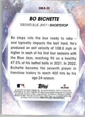 Bo Bichette - 2023 Topps - #SMLB-25 - Stars of MLB Baseball - Baseball Card Single