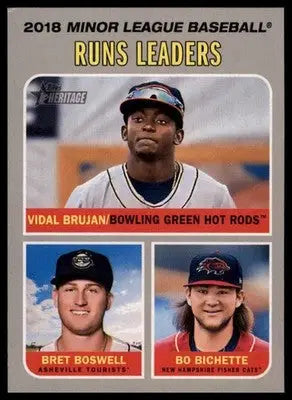 Bo Bichette / Bret Boswell / Vidal Brujan 2019 Topps Heritage Minor League #197 - Baseball Card Single