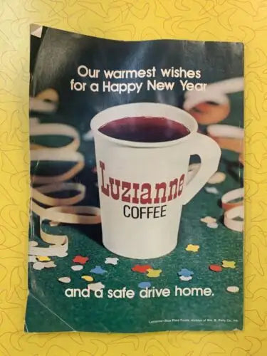 Luzianne Coffee advertisement featured in 50th Sugar Bowl Football Program Auburn Michigan