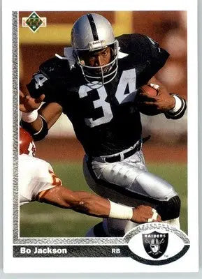 Bo Jackson - 1991 Upper Deck - #155b - Football - Football Card Single