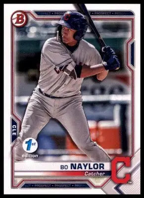 Bo Naylor 2021 Bowman 1st Edition #BFE-124 Cleveland Indians - Baseball Card Single