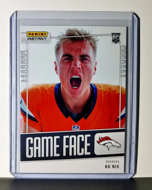 Bo Nix 2024 Panini Game Face #30 NFL Rookie Card Denver Broncos 1/331 - Football Card Single