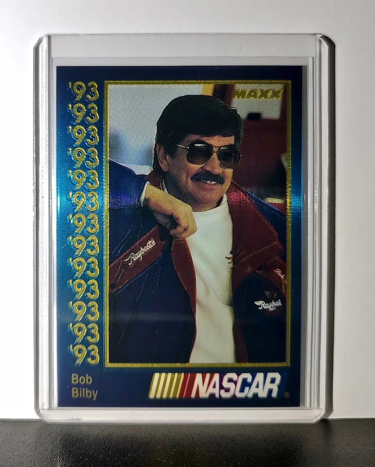 Bob Bilby 1993 Maxx Premier Plus Racing #117 NASCAR Card Bobby Allison Racing - Racing Card Single