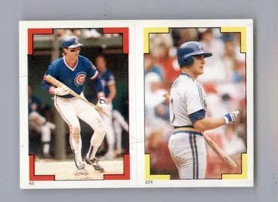 Bob Dernier / Spike Owen - 1986 Topps Stickers - #63 / 224 - Baseball - Baseball Card Single