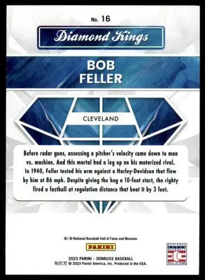 Bob Feller 2023 Donruss Diamond Kings #16 Cleveland Indians - Baseball Card Single