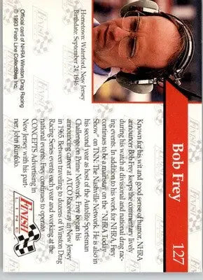 Bob Frey - 1993 Finish Line NHRA - #127 - Racing - Racing Card Single