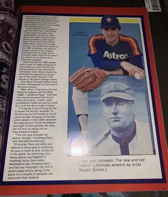 Portrait of baseball player in Houston Astros 1983 souvenir program scorebook