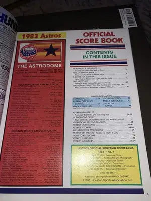 Houston Astros 1983 souvenir program scorebook signed by Nolan Ryan JSA