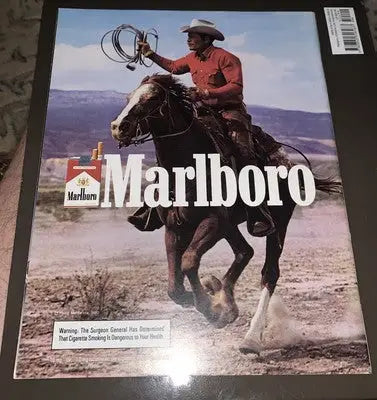 Marlboro cigarette advertisement on Houston Astros 1983 souvenir program scorebook
