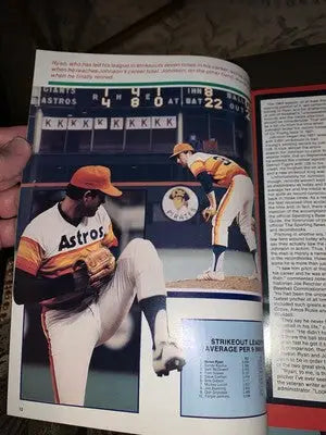 Baseball book page from Bob Lillis signed Houston Astros 1983 souvenir program scorebook