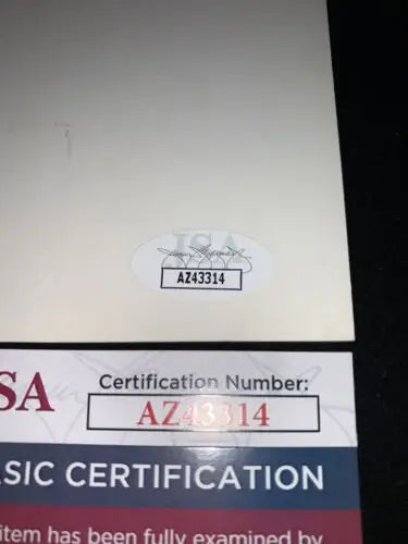 Autographed item certification for Bob Watson Astros millionth run postcard AUTO 3x5 JSA