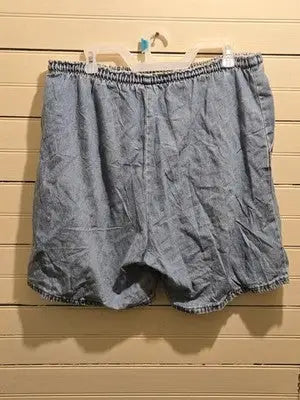 Bobbie Brooks Shorts Womens 16W Denim Elastic Waist Drawstring Light Wash Casual - Apparel