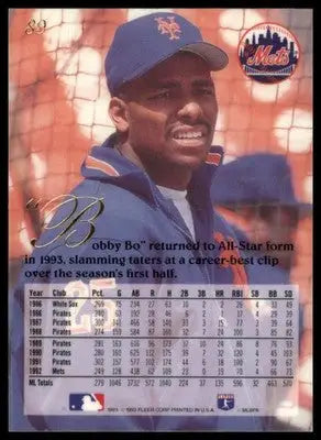Bobby Bonilla 1993 Flair #89 New York Mets - Baseball Card Single
