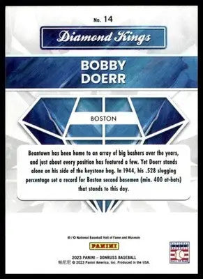 Bobby Doerr 2023 Donruss #14 Boston Red Sox - Baseball Card Single