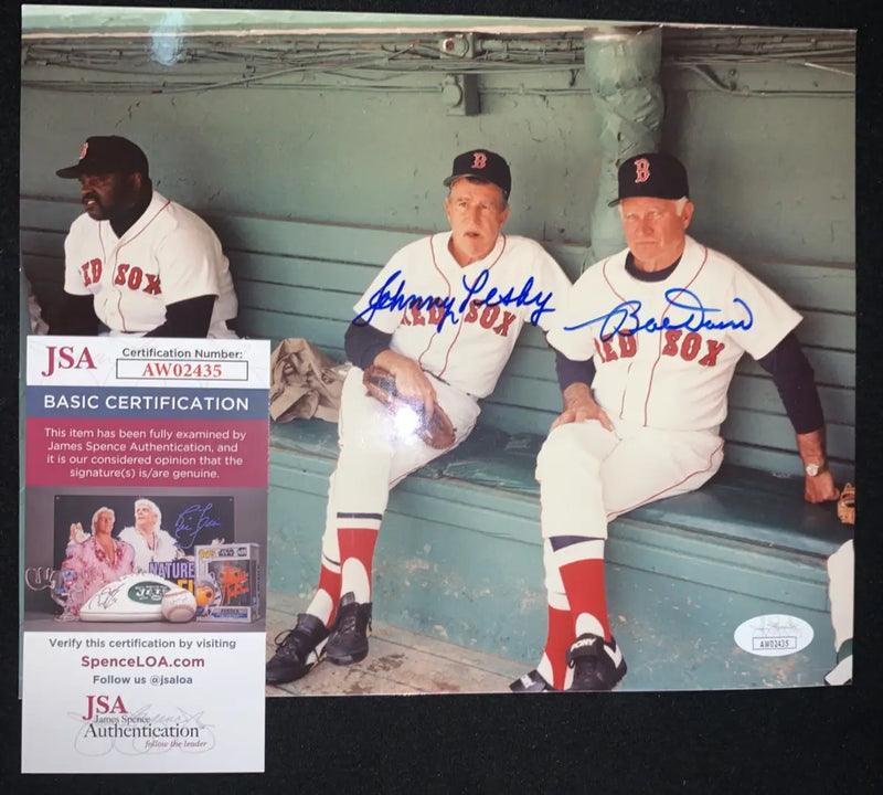 BOBBY DOERR JOHNNY PESKY Boston RED SOX HOF Dual SIGNED AUTO 8x10 PHOTO JSA - Sports Memorabilia