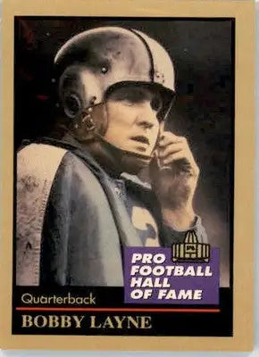 Bobby Layne - 1991 Enor Pro Football HOF - #86 - Football - Football Card Single