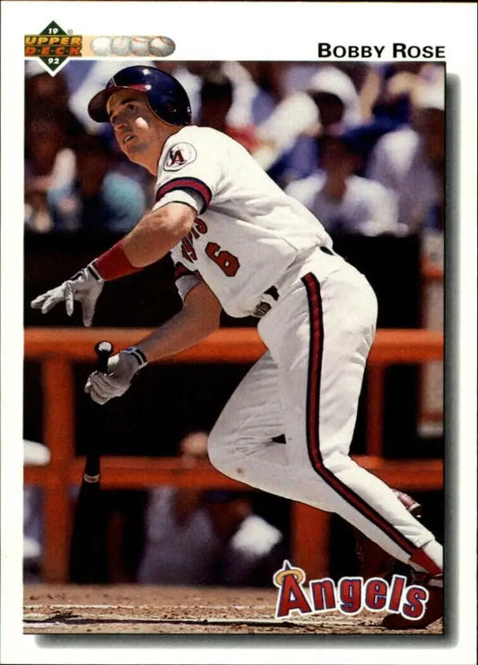 Bobby Rose 1992 Upper Deck MLB #611 Baseball Card California Angels - Baseball Card Single
