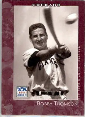 Bobby Thomson - 2002 Topps American Pie Spirit of America - #9 - Baseball - Baseball Card Single