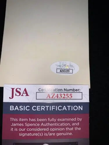 JSA-certified autograph authentication for Bobby Valentine Texas Rangers team issue card