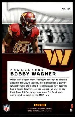 Bobby Wagner 2024 Panini Illusions Retail #95 Washington Commanders - Football Card Single