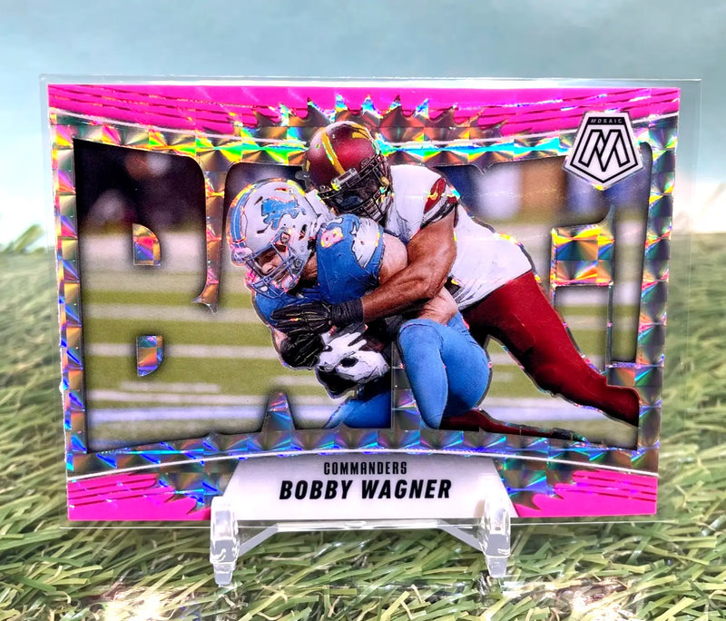 Bobby Wagner 2025 Panini Mosaic Bang! Pink Fluorescent Prizm Insert Card #11 - Football Card Single